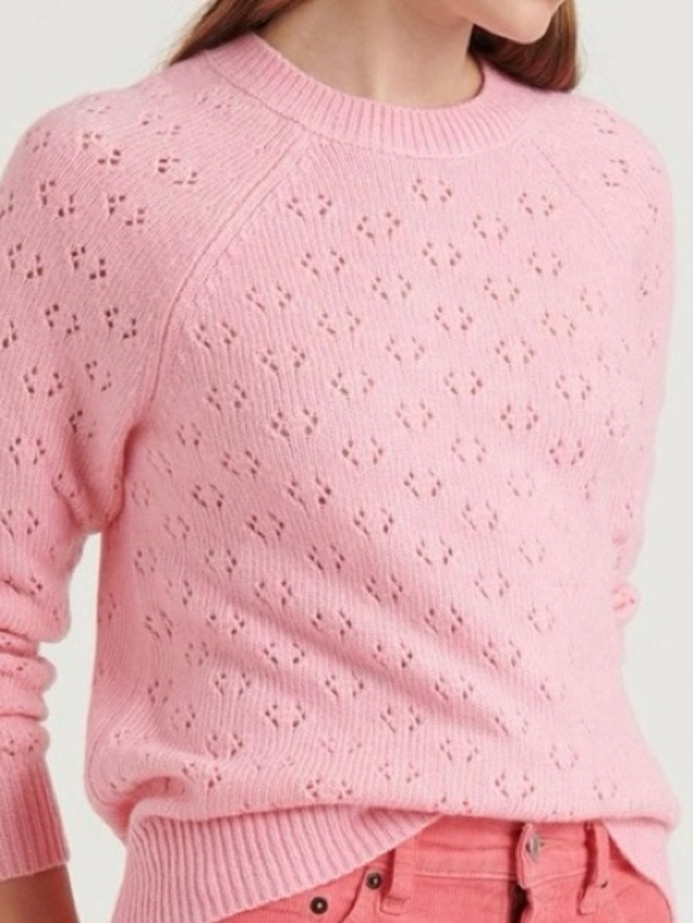 Lucky Brand Pointelle Pullover Sweater